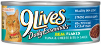 9 Lives Tuna Select Tuna and Cheese Bits In Sauce Canned Cat Food