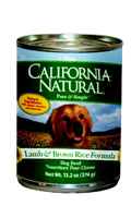 California Natural Lamb and Brown Rice Canned Dog Food