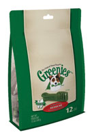 Greenies Regular (For Dogs 25-50 lbs) - 12 Treats
