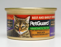 Petguard Coleman Natural Beef and Barley Dinner Canned Cat Food