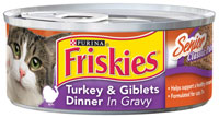Friskies Senior Classic Pate Turkey and Giblets Dinner In Gravy Canned Cat Food
