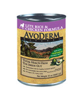 AvoDerm Natural Lite Rice and Chicken Formula Canned Dog Food