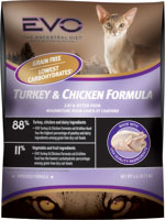 EVO Grain Free Turkey and Chicken Formula Dry Cat and Kitten Food