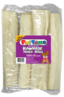 Pet Time Rawhide Retriever Natural Flavor Rolls for Dogs