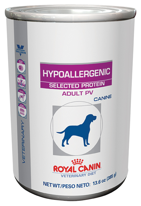 Royal Canin Veterinary Diet Canine Hypoallergenic Selected Protein Adult PV Canned Dog Food