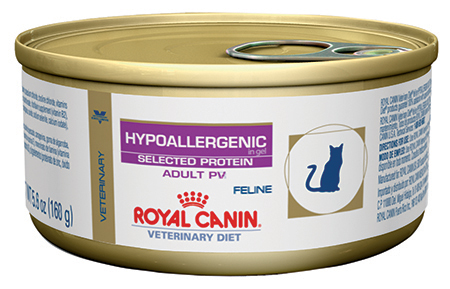 Royal Canin Veterinary Diet Feline Hypoallergenic Selected Protein Adult PV Canned Cat Food