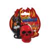 Rugged Rubber Medium Red Skull Dog Toy