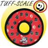 Tuffy Red Paw Print Junior Ring Dog Toy